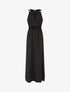 Robe longue fluide à bretelles bijoux - Noir - 1