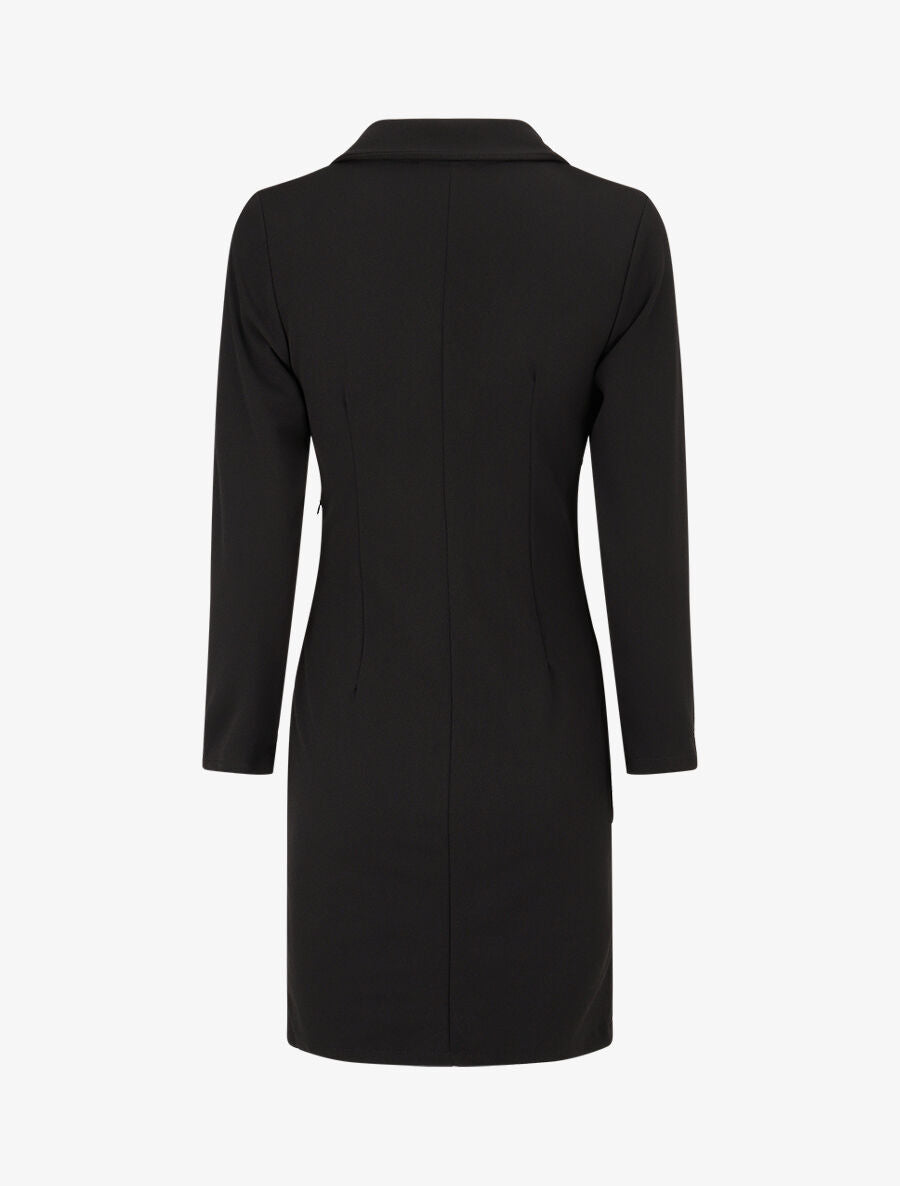 Robe fourreau style tailleur - Noir - 2