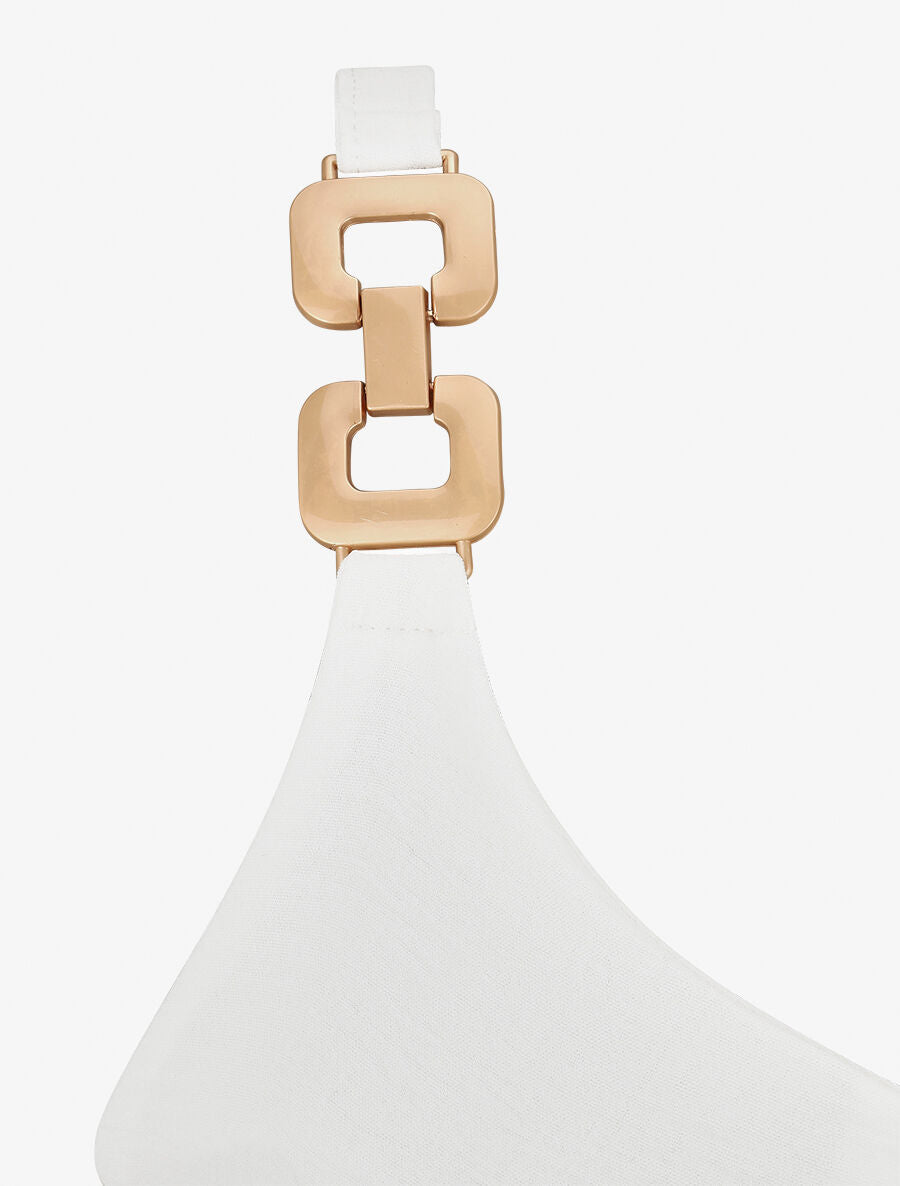 Top droit bretelles fantaisies - Blanc - 3