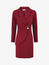 Robe fourreau style tailleur - Lie de vin - 4