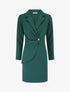 Robe fourreau style tailleur - Vert - 1