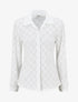 Chemise ajourée à manches longues - Blanc - 1