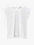 Blouse en voile transparente à manches volantées - Blanc - 1