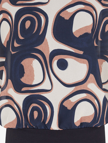 Top manches courtes imprimé graphique - Marine - 3