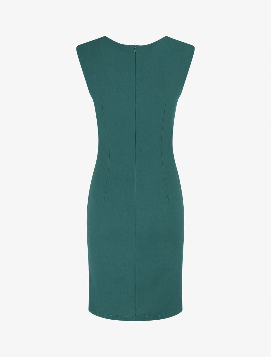 Robe moulante à buste dentelle - Vert - 2