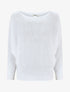 Pull uni en maille ajouré au dos - Blanc - 1