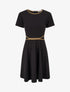 Robe patineuse à taille soulignée - Noir - 4
