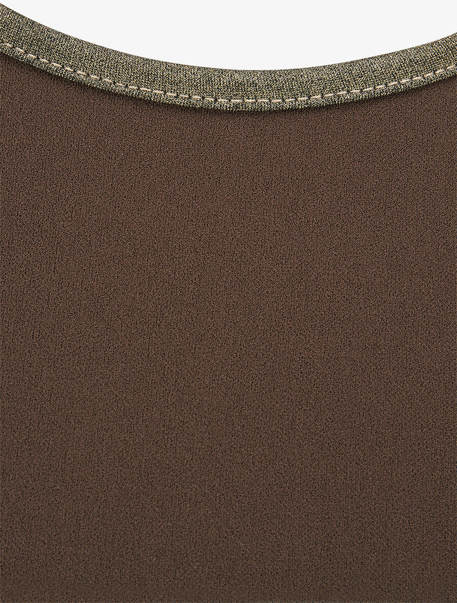Robe patineuse à taille soulignée - Marron - 3