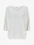 Pull irisé à manches style chauves-souris - Blanc - 1