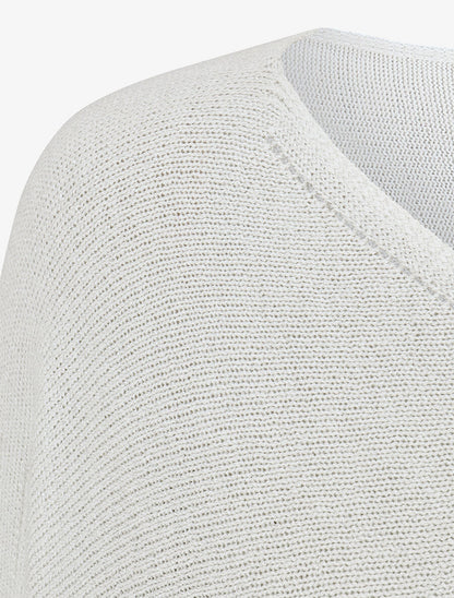 Pull irisé à manches style chauves-souris - Blanc - 3