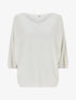 Pull irisé à manches style chauves-souris - Beige - 1