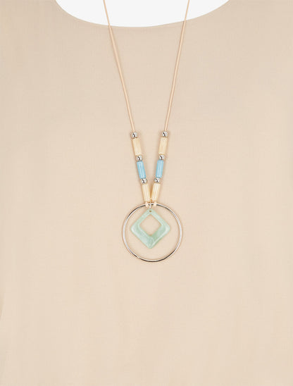 Top uni en voile à manches volantées - Beige - 3