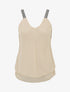 Top uni à bretelles imprimé aztèque - Beige - 4