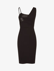 Robe moulante à côté incrusté de sequins - Noir - 5