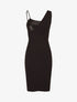 Robe moulante à côté incrusté de sequins - Noir - 5