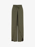 Pantalon tulipe uni à taille élastiquée - Kaki - 1