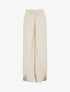 Pantalon tulipe uni à taille élastiquée - Beige - 1