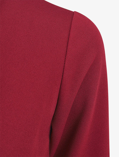 Robe fourreau à taille cintrée - Lie de vin - 3