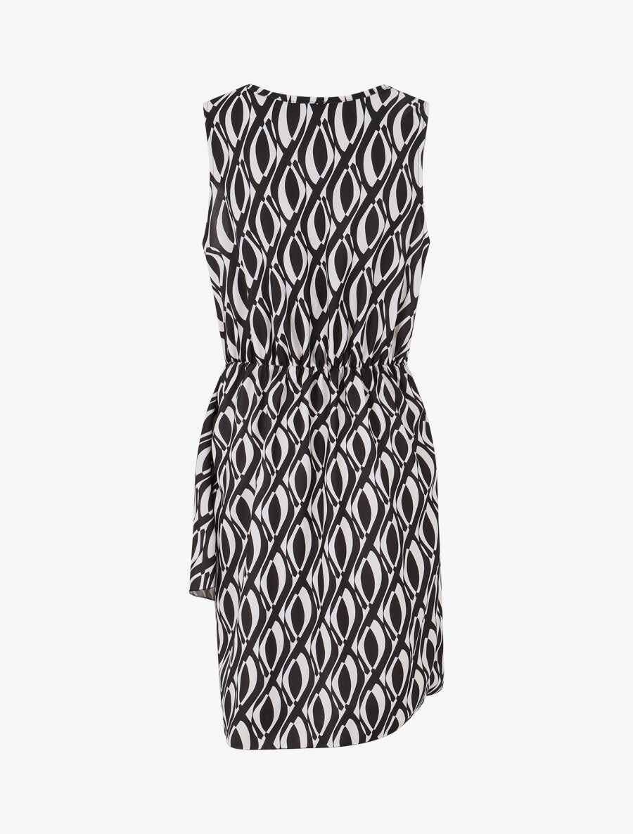 Robe droite à imprimé seventies - Noir - 2