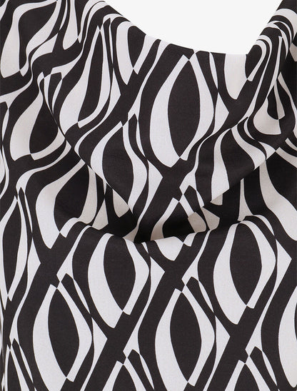 Robe droite à imprimé seventies - Noir - 3