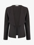 Veste en coton à col droit - Noir - 4