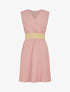 Robe unie à bande élastiquée - Vieux rose - 1