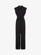 Combinaison sans manches unie coupe droite - Noir - 1