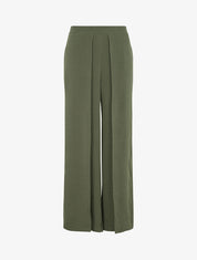 Pantalon fluide à double pans - Kaki - 1