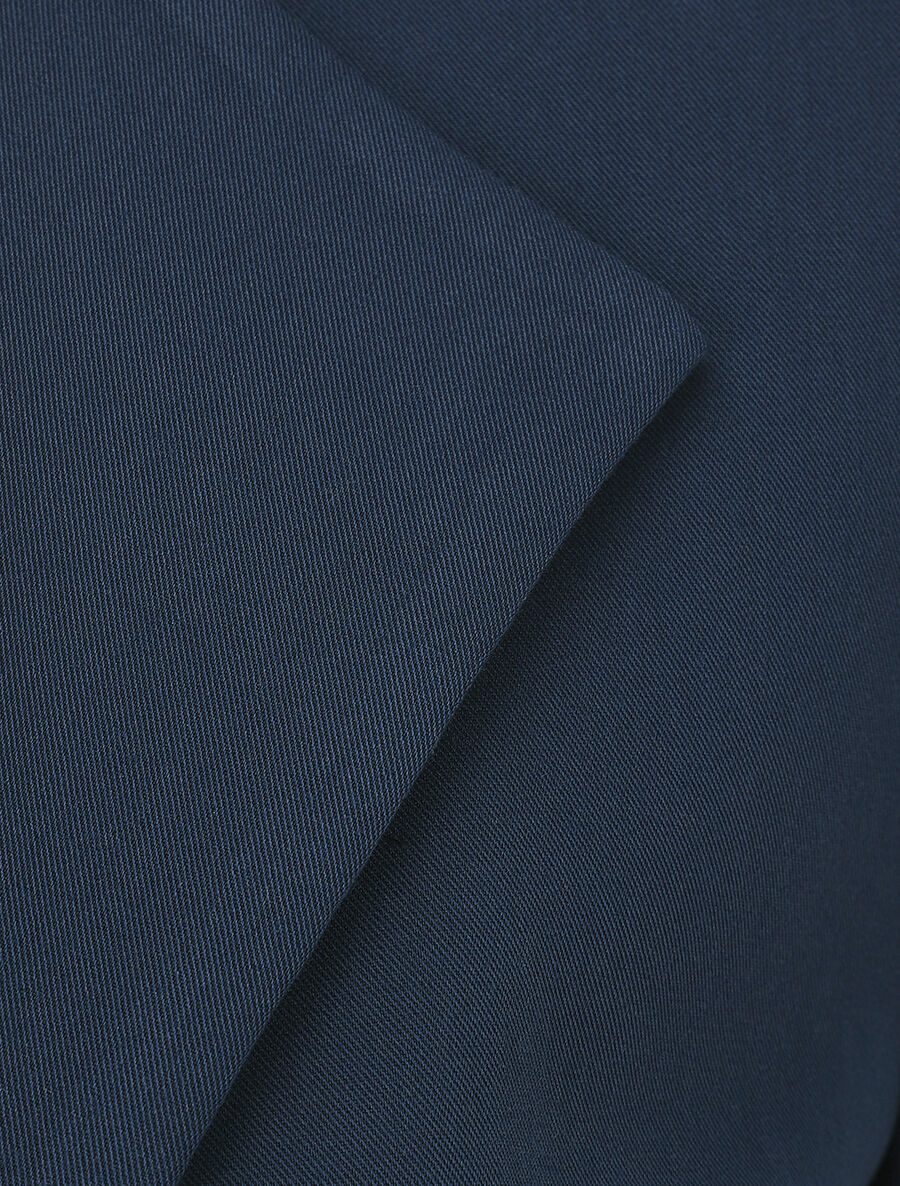 Veste unie boutonnée - Marine - 3