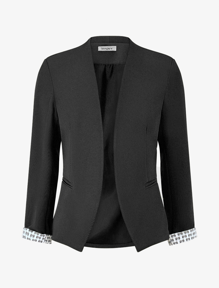 Veste droite à épaulettes - Noir - 1