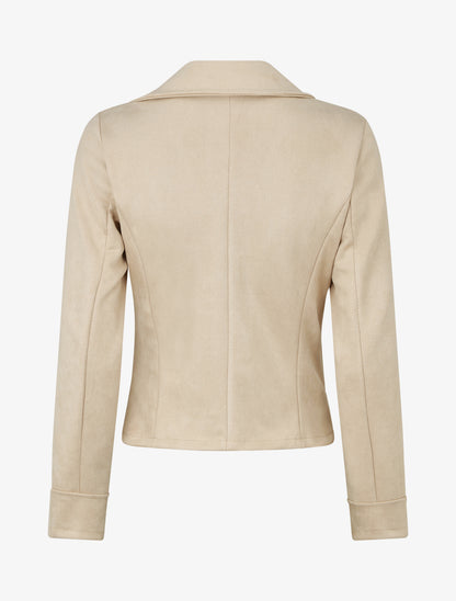 Giacca in camoscio stile perfecto - Beige