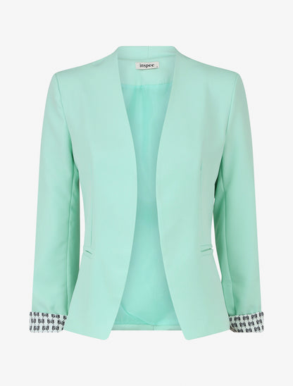 Veste droite à épaulettes - Vert d&
