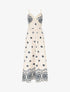 Robe élastiquée imprimé fleurs - Marine - 1
