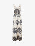 Combinaison imprimé ikat à buste élastiqué - Marine - 1