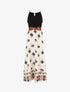 Robe imprimé ikat à bretelles en chaîne - Noir - 1