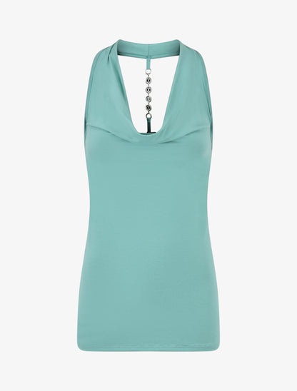 Top ajusté à dos nageur bijou - Turquoise - 1