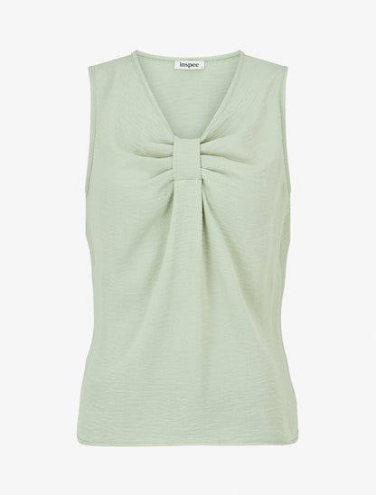 Top sans manches à col V - Vert d&
