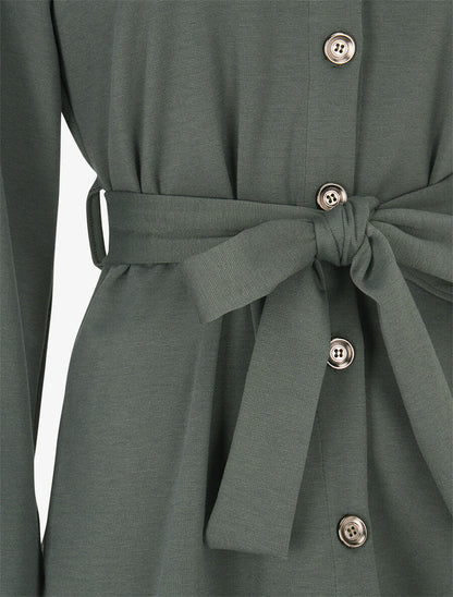 Chemise classique et ceinturée - Kaki - 3