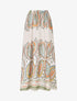 Jupe effet satiné imprimé foulard - Kaki - 1