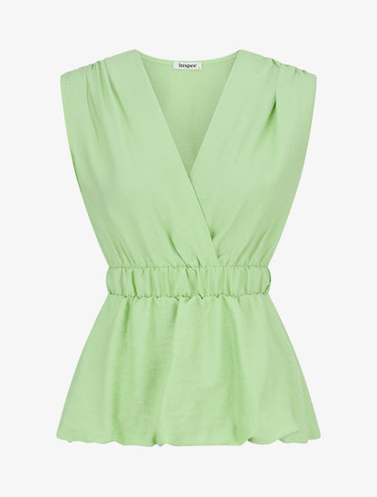 Top empire sans manches uni - Vert pomme - 1