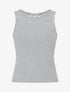Crop top côtelé cloutés - Gris - 1