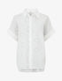Chemise oversize à motifs ajourés ronds - Blanc - 1