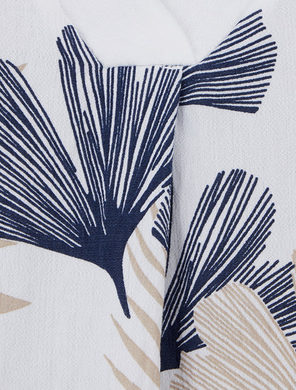 Blouse sans manches imprimé feuillage - Marine - 3