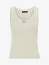 Débardeur irisé à col bijou - Beige - 1