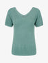 Top manches courtes en maille irisée - Vert d&