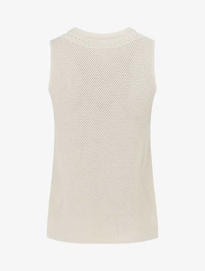 Débardeur filet de pêche coupe carrée - Beige - 2