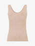 Débardeur festonné en maille irisée - Beige rosé - 1