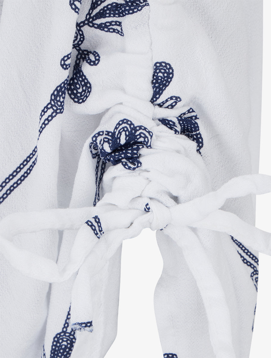 Chemisier boutonné à manches courtes effet lin - Blanc - 3