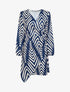 Robe portefeuille imprimé graphique - Bleu roi - 1