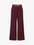 Pantalon droit en velours côtelé - Prune - 1